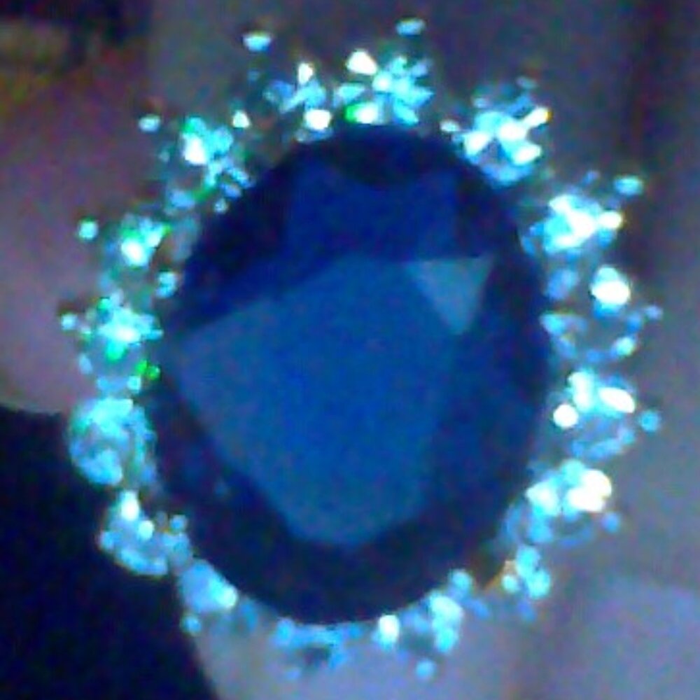 silver and amethyst Princess Diana ring size 10